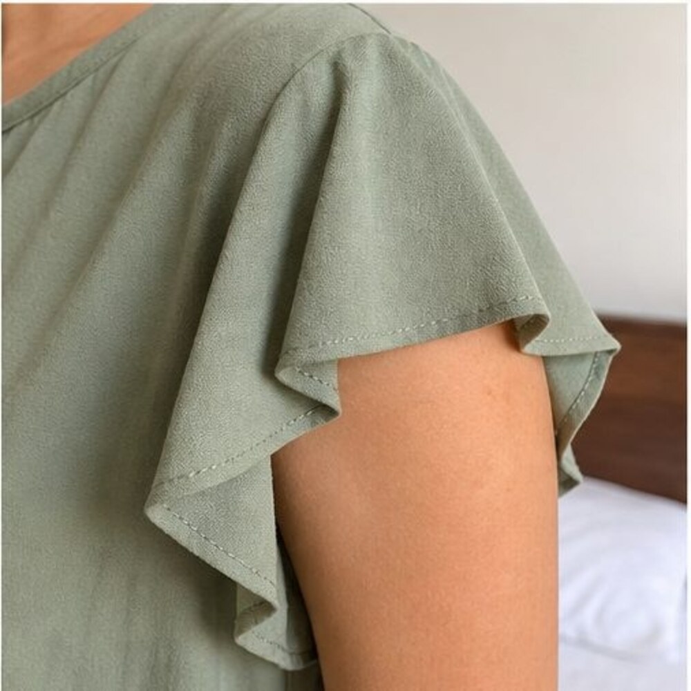 Blush Ruffle Blouse - Picture 5 of 6